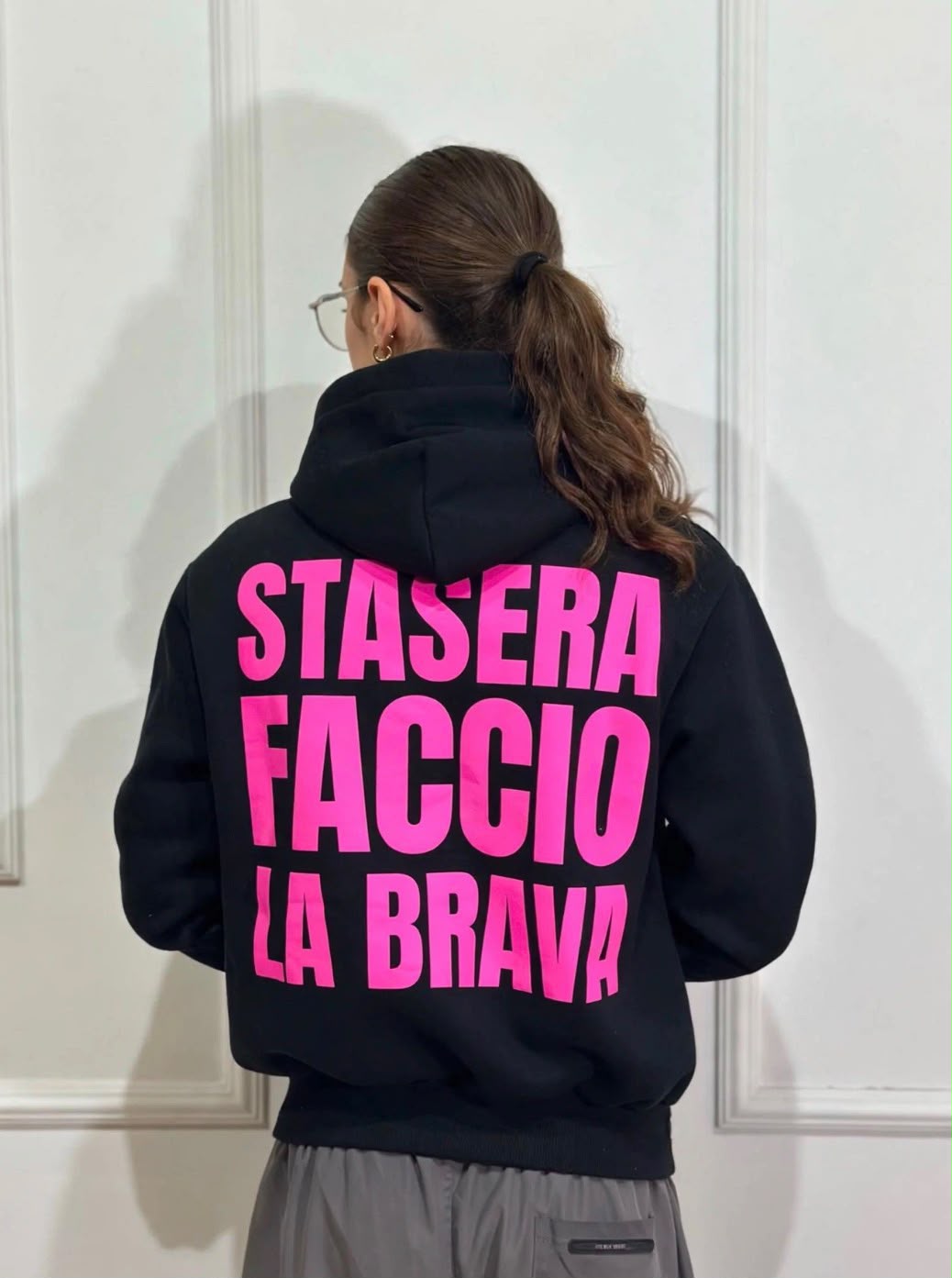 Felpa Oversize "STASERA FACCIO LA BRAVA"